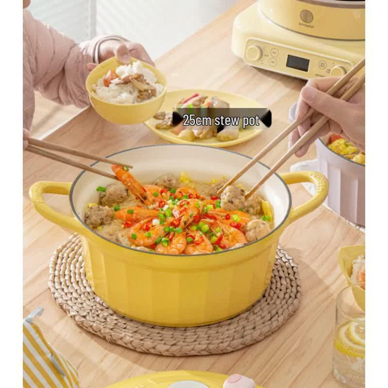 Buydeem 25cm Enamel Stew Pot