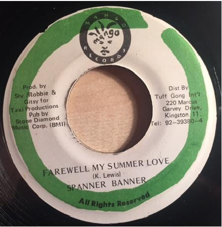 

7-дюймовая пластинка БАННЕР ГАЕЧНЫЙ КЛЮЧ - Прощай, моя летняя любовь НИ ОДИН Манго Ямайка Регги, Ска и Даб Б/У