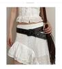 Women's Sexy Retro Rose Waist Chain Belt - Y2K Style Brown Leather Cincher