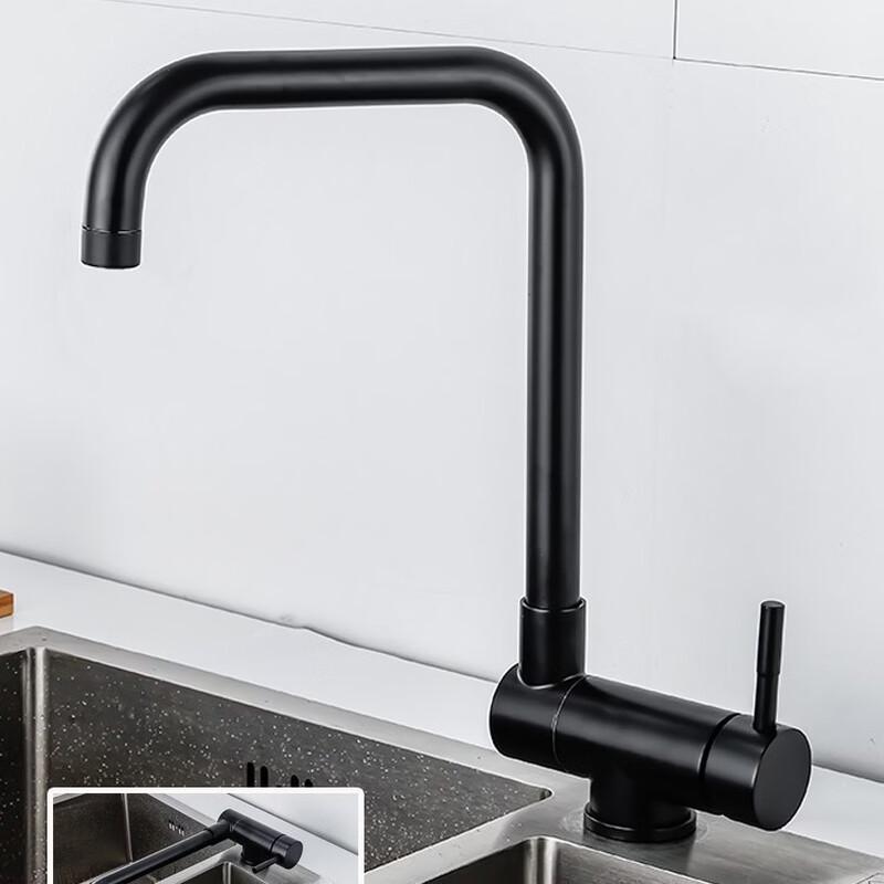 Yuzhuxun HC Black Foldable Kitchen Sink Faucet