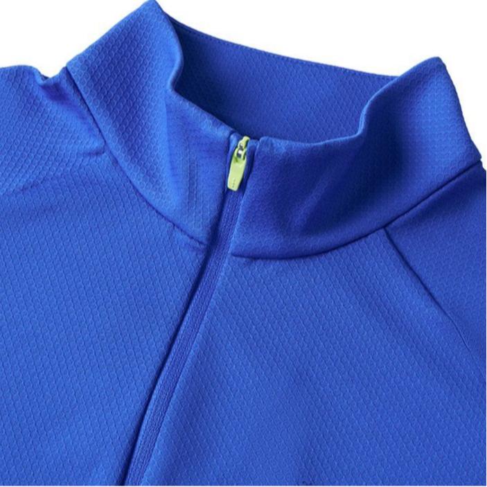 SAUCONY Solid Color Casual Stand Collar Breathable Long Sleeve Knit Top Women Tops Bright-Blue SC1230135A-BL02