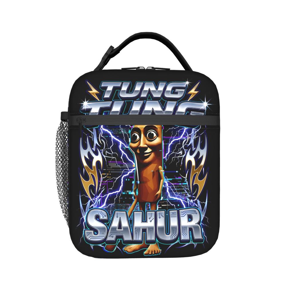 Italian Brainrot Tung Tung Tung Sahur Insulated Lunch Bags High Capacity Lunch Container Thermal Bag Lunch Box Tote School
