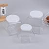 Plastic Packaging Jars Sealed With Lid Food Storage Container Kitchen Supplies Portable Transparent Hexagonal Candy Cookie Jar