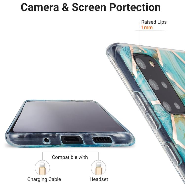 For Samsung Galaxy S20 Plus 3D Electroplating Marble Pattern TPU Protective Case