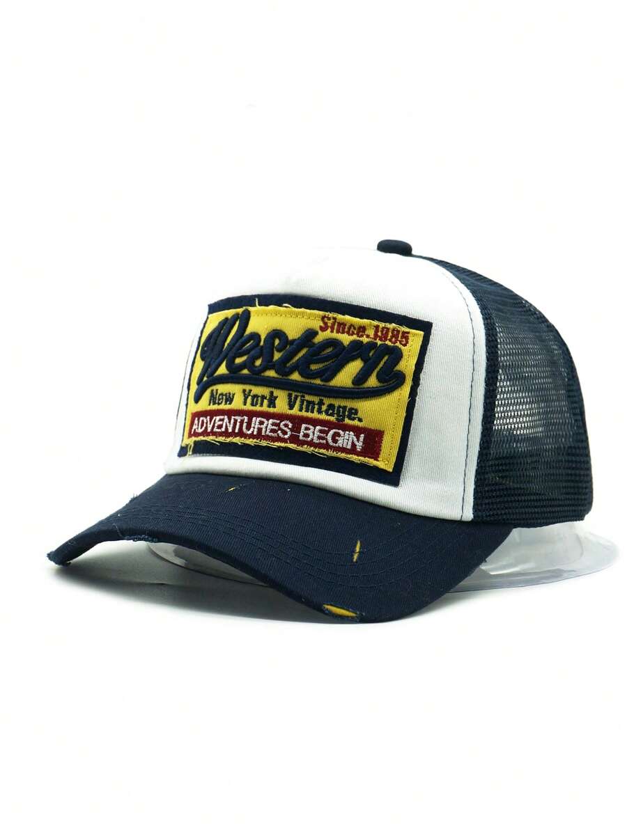 Zealous Sole Women's Unisex Breathable Mesh Baseball Cap With Embroidered Patch For Outdoor Casual Wear Cm