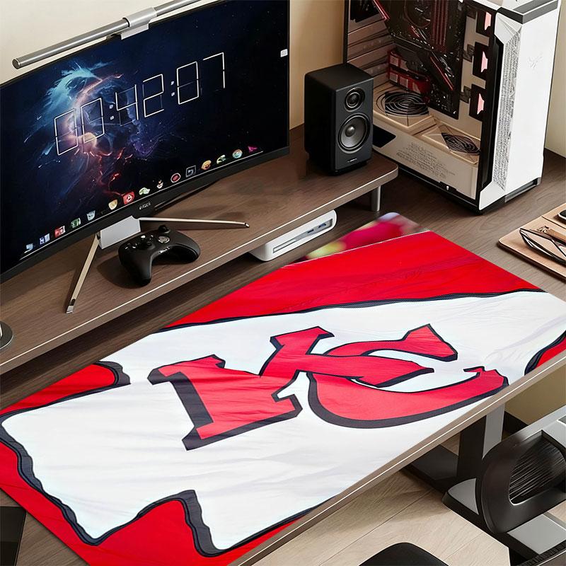 Chiefs Kingdom Mouse Pad, Large Gaming Desk Mat, Non-slip XXL Mousepad for Laptop & Tablet, Mini PC Playmat with Stitched Edges