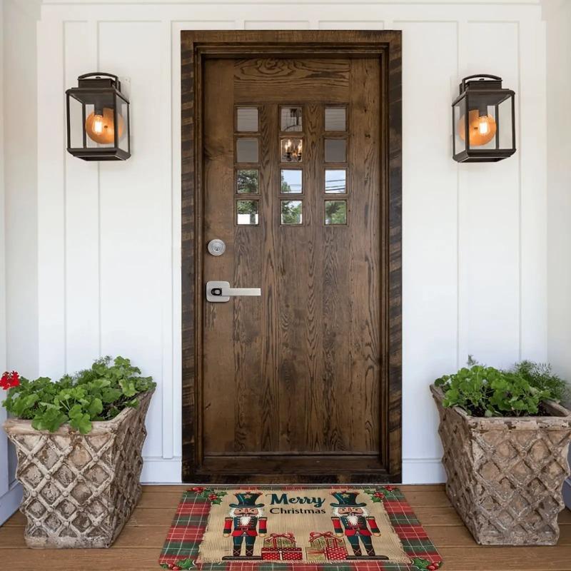 Christmas Nutcracker Festive Holiday Design Welcome Door Mats Home Decor Kitchen Hallway Balcony Rugs Christmas Decorations