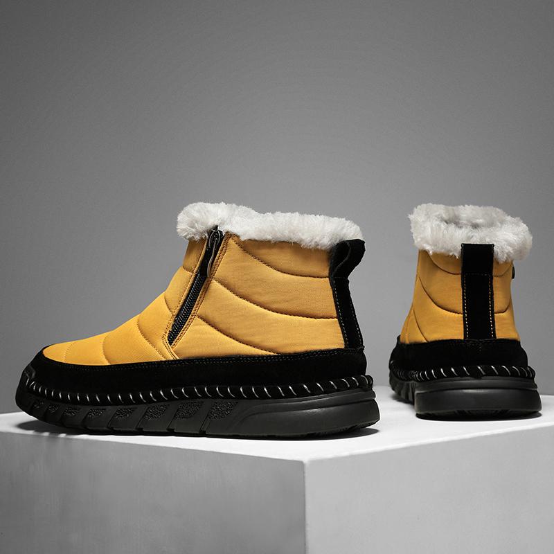 Winter Wasserdichte Schneestiefel, Herren Schneestiefel, Outdoor Walking Stiefeletten mit Baumwollfutter für Wärme, Herren Freizeitschuhe