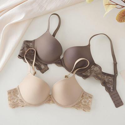 Seamless Lace Push-Up Underwire Bra for Small Busts