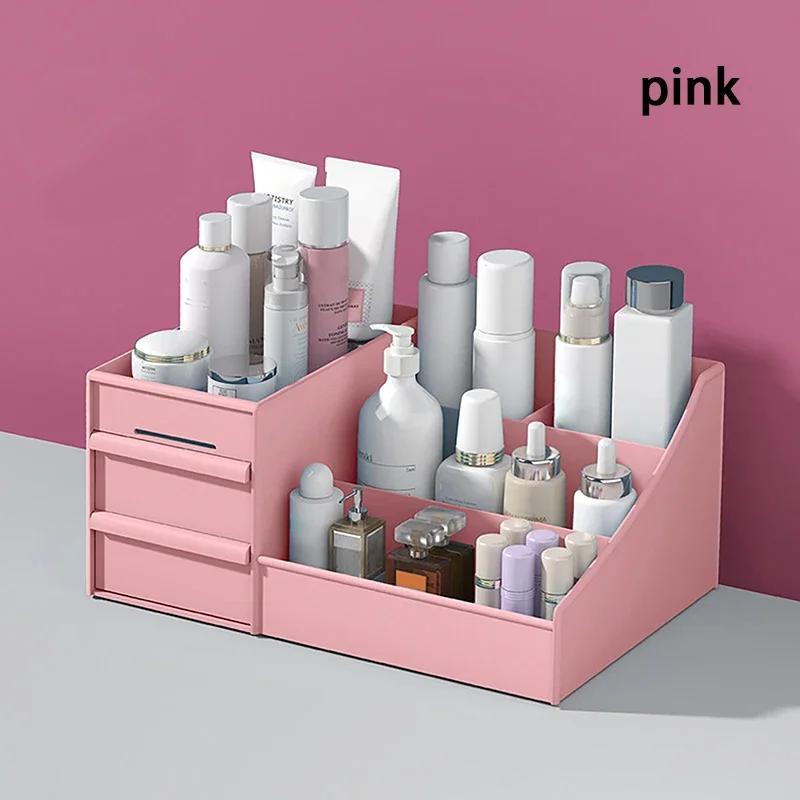High Capacity Makeup Organizer Cosmetic Storage Box Jewelry Nail Polish Bathroom Organization Home Garden