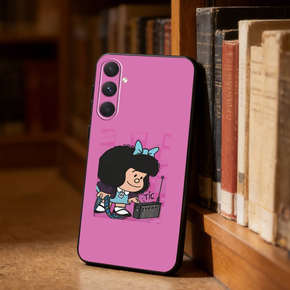 M-Mafalda World Peace Phone Case For Samsung S26,S25,S24,S23,S22,S21,Plus,Fe,Lite,Others Black Cover
