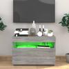 Vidaxl Szafka Pod Tv Z Oświetleniem Led, Szary Dąb Sonoma, 60X35X40 Cm