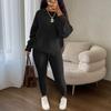 Fashionable Women's Casual Knitted Two-piece Suit