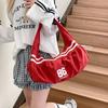 Fresh nylon sports style striped pleated fashion casual shoulder bag 2025 new personality trend underarm women's bag