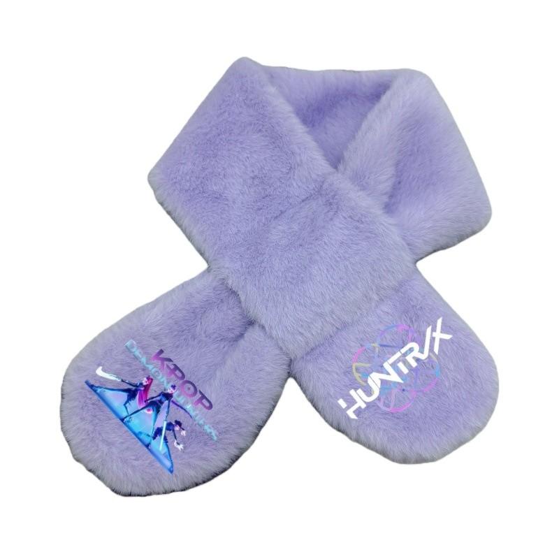 Soft Fashion Rumi Mira Zoey Printing Winter Autumn Warm Scarf Girls Purple Pink Scarves