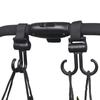 Double Hook Baby Stroller Hanger 360-Degree Rotation Adjustment Cart Hook