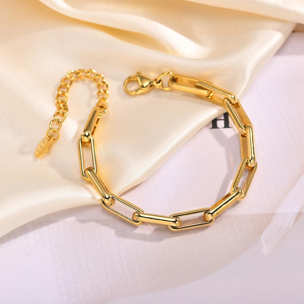 Bracelets Stainless Steel Bracelet 18K Gold Simple Personality Fashion