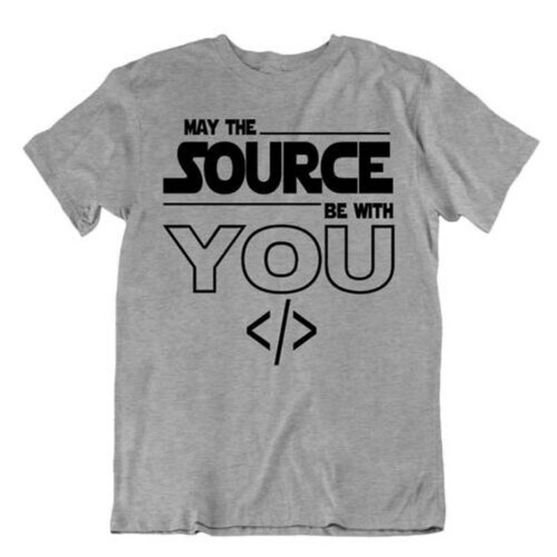 May The Source Be With You T Shirt Funny Comic Tee Computer shirt