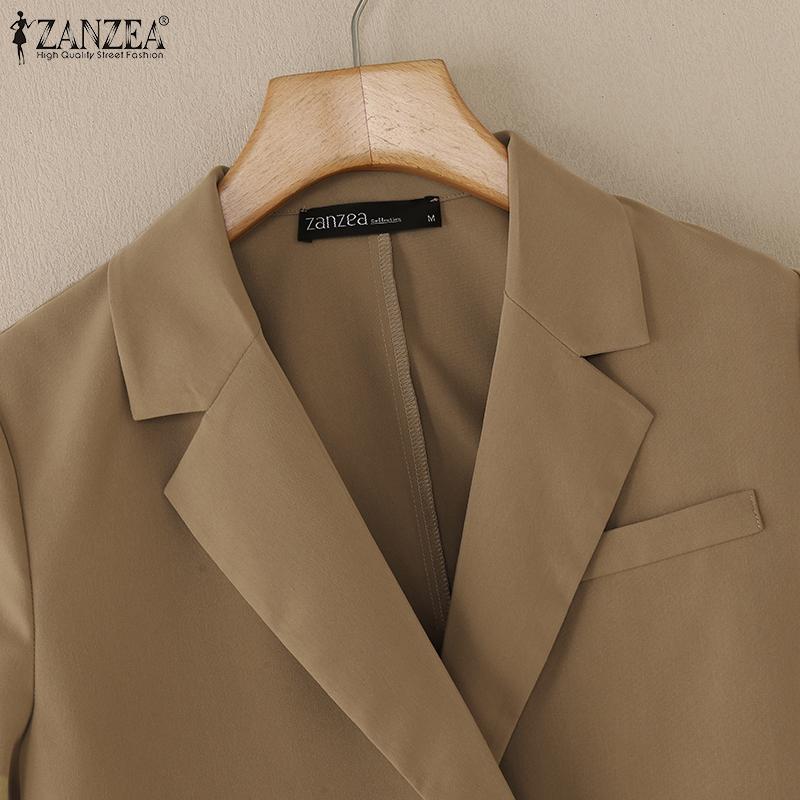 ZANZEA Women Turn Down Collar Short Sleeve Loose Thin Cardigans