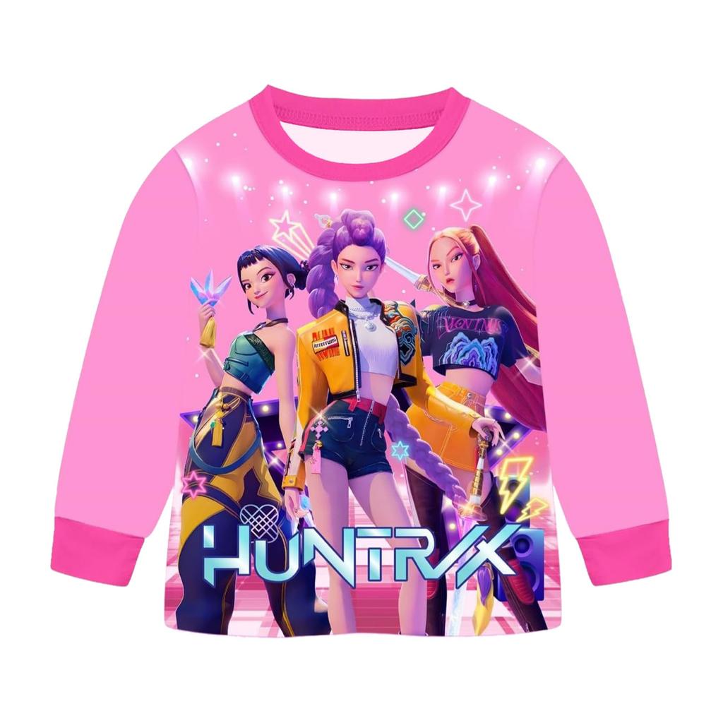 Children's Fashion Suit Skirt Round Neck Long Sleeve Top Pants