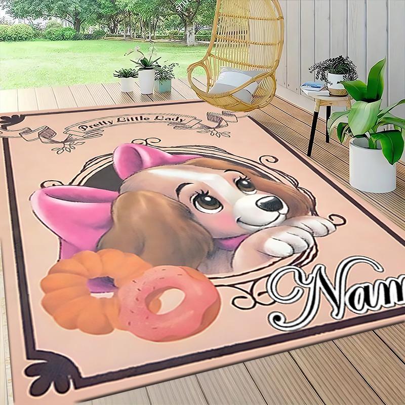 Custom Name "Adventurous Forest Friends" Carpet Rug Customizable Soft Washable Anti-Slip Home Living Room Sofa Mats Personalized Rug. 0909389