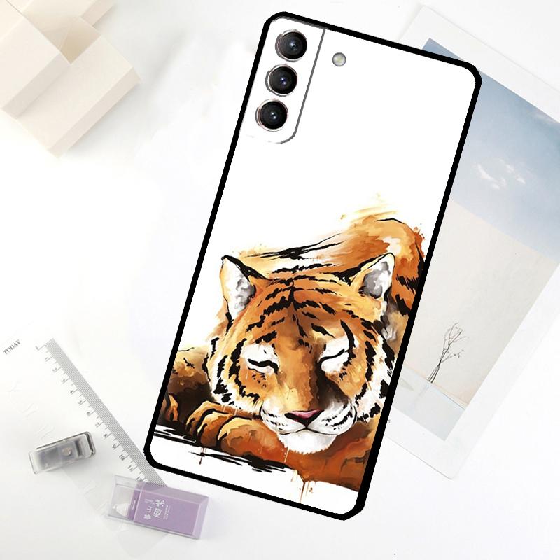 Animal Tiger Art Phone Case For Samsung Galaxy S25 FE S20 FE S21 S22 S23 S24 S25 S26 Ultra S10 S25 Plus Cover