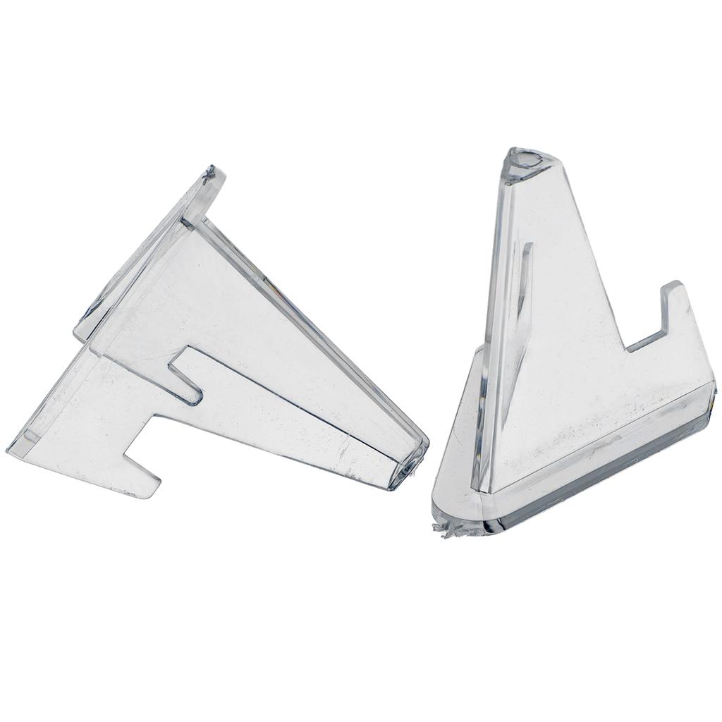 2PCS Acrylic Commemorative Coin Display Stand Transparent Triangle Display Stand Exhibit Photos Rack Business Cards Shelf