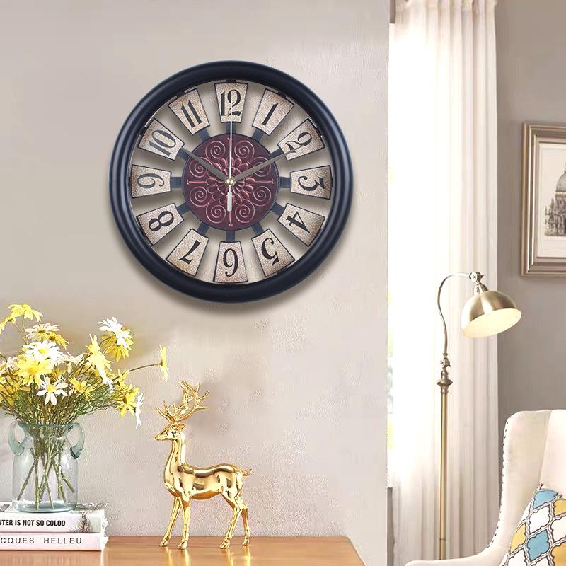 Bedroom Fashion Wall Clock Simple Creative Clock Personalized Restaurant Clock Retro Silent Wall Clock Living Room Home