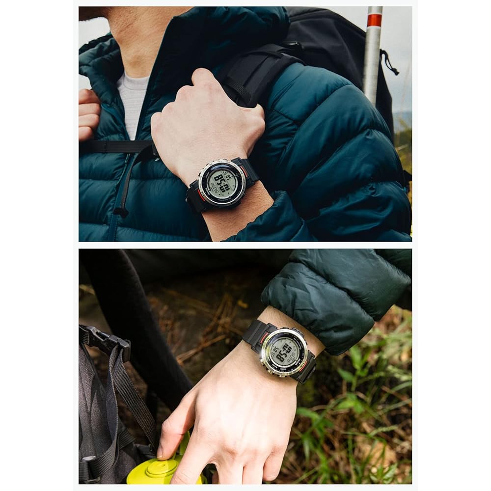 Casio Pro Trek Watch [Official Japanese Product] Climber Line Radio-Controlled Solar Watch Made with Biomass Plastic PRW-35-1AJF Men's Black