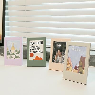 1 Stück Mini 3 Zoll Klassischer Vertikaler Bilderrahmen Wohnzimmer Schlafzimmer Tisch-Fotorahmen für Polaroid Mini Fuji Instax Mini 12 11 90