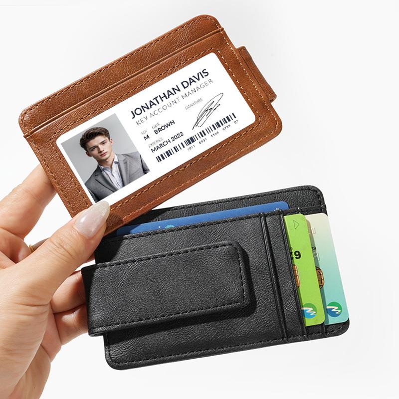 Women and men pu leather wallet multi-functional wallet card case card holder