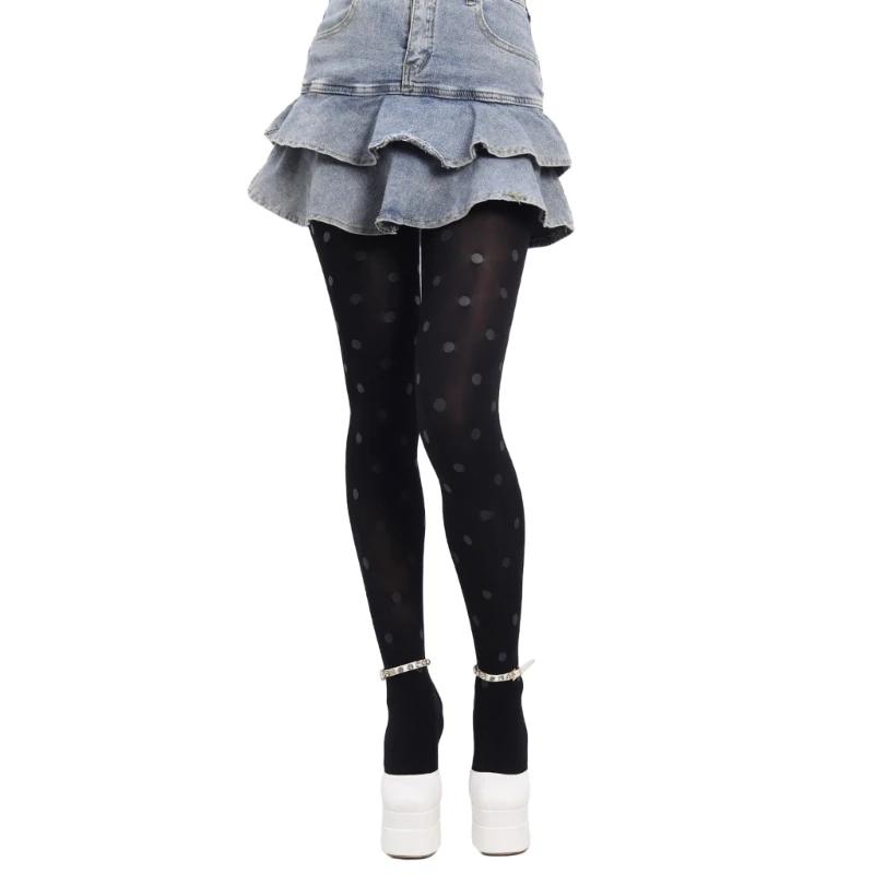 Vintage Gepunktete Blickdichte Strumpfhosen Strumpfhosen Seidenweiche Fußteil-Strumpfhosen Für Damen Strumpfhosen Japanisches Jk Mädchen Gepunktete Seidenweiche Strumpfhosen