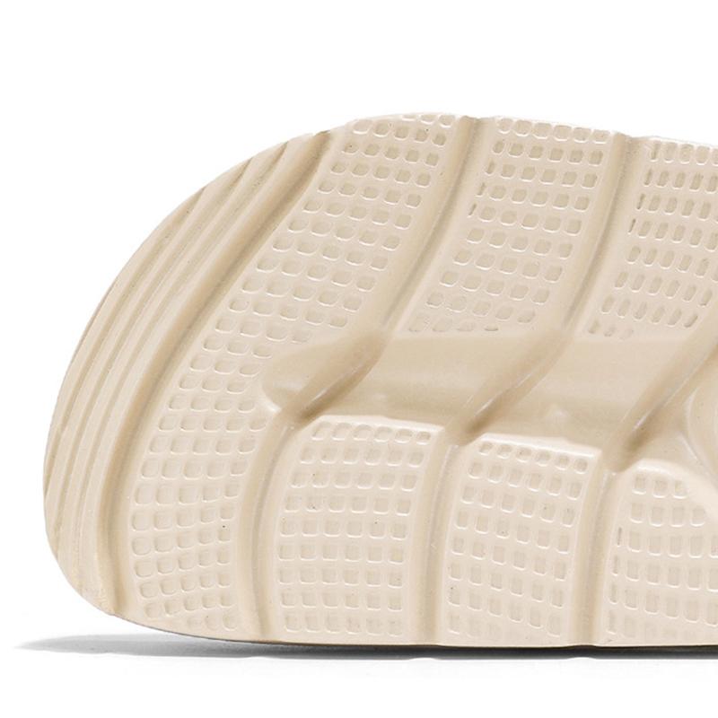 Fashion Smile New Summer Platform Women's Slippers Outdoor Double Buckle Embellished Sandals Non-slip Breathable Soft-soled Beach Shoes