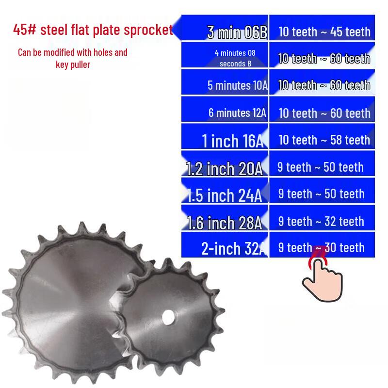 Quenched 45 Steel 50-Tooth Chain Sprocket