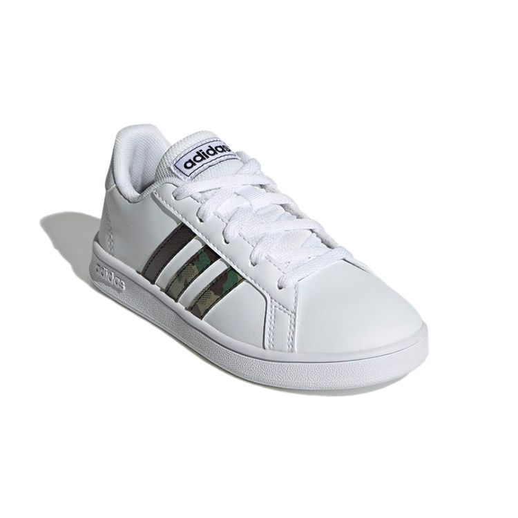 Adidas Grand Court J Camouflage Kids Sneakers White Cloud-White Core-Black GZ1084