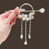 Long Tassels Floral Hair Accessory Elegant Pearls Hair Sticks Hanfu Hairpin  Cheongsam Matching
