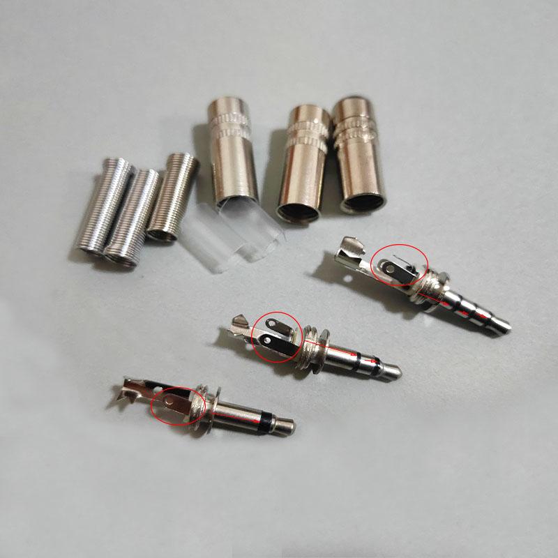 1-10PCS Metal 3.5mm Male Headphone Plug Mono Stereo Audio Solder Cable Connector 3.5 2Pole 3Pole 4Pole Earphone Jack Adapter