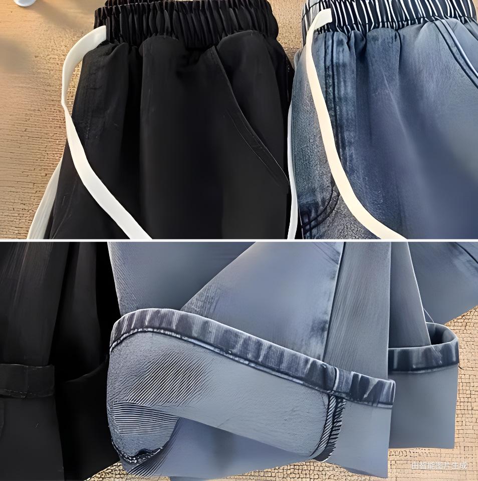 Spring/Summer Women's Retro High-Waisted Straight-Leg Wide Jeans - Loose, Slimming, Trendy for Students