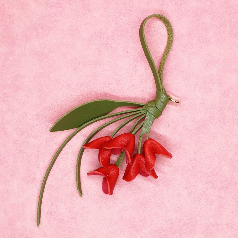 Top Layer Cowhide Osmanthus Flower Pendant, Artificial Flower Pendant, Stereo Pendant Flower Accessories Hanging Decorations New