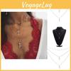 Trendige Gold Geometrisches Kreuz Rose Blume Halskette Für Frauen Stilvoller Geschenk Schmuck