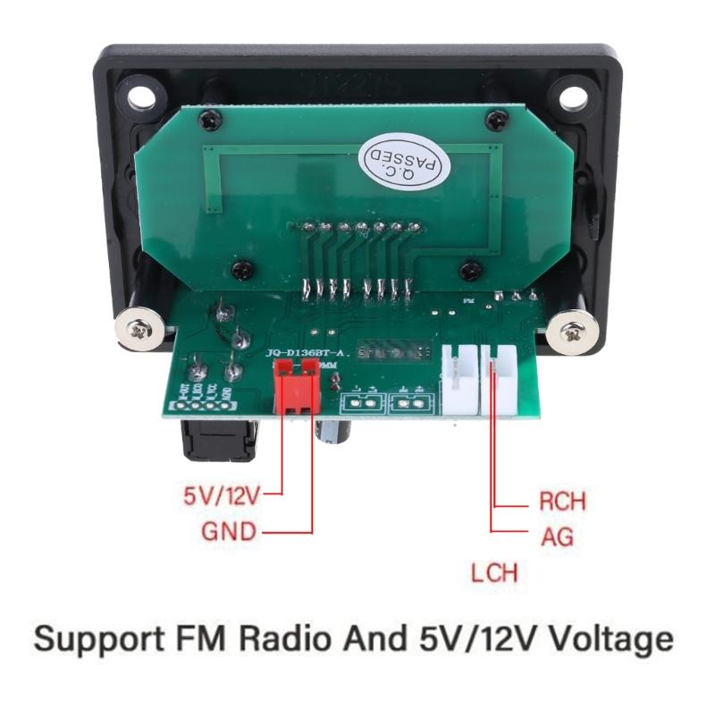 Kleines Bluetooth-kompatibles 5.0 Sound-Dekodierungsmodul für Fahrzeuglautsprecher und tragbare Geräte mit MP3-Wiedergabe