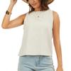 Women's Sleeveless Casual Tank Top Relaxed Fit Crew Neck Lightweight Blouse for Summer Daily Wear