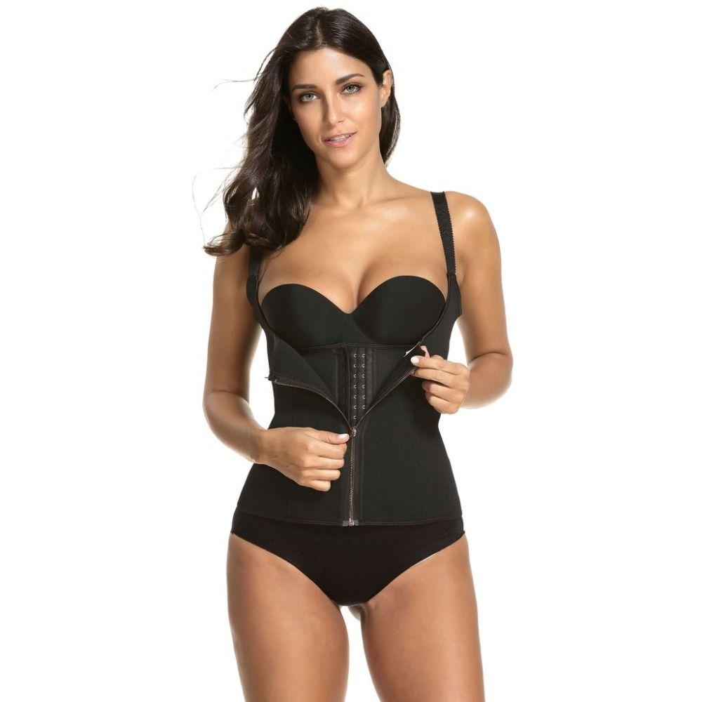 Sleeveless Women's Postpartum Panties Zipper Waist Cinching Corset Waist Trainer Shapewear Travel