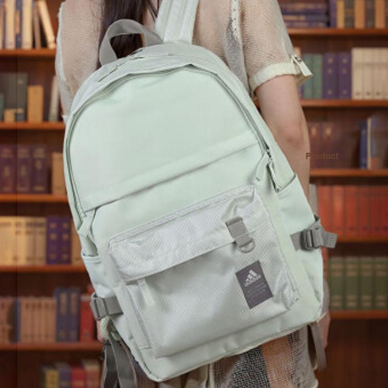 Adidas Must Haves Material Large Capacity Versatile Recycled Polyester Backpack Unisex Backpack Linen-Green JF1198