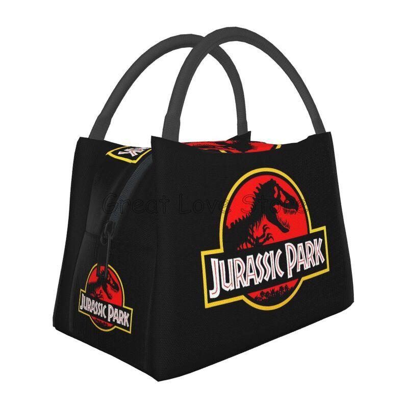 Jurassic Park Print Thermal Lunch Bag Unisex Portable Insulated Cooler Bento Tote Bag for Picnic Work Reusable Packed Lunch Box