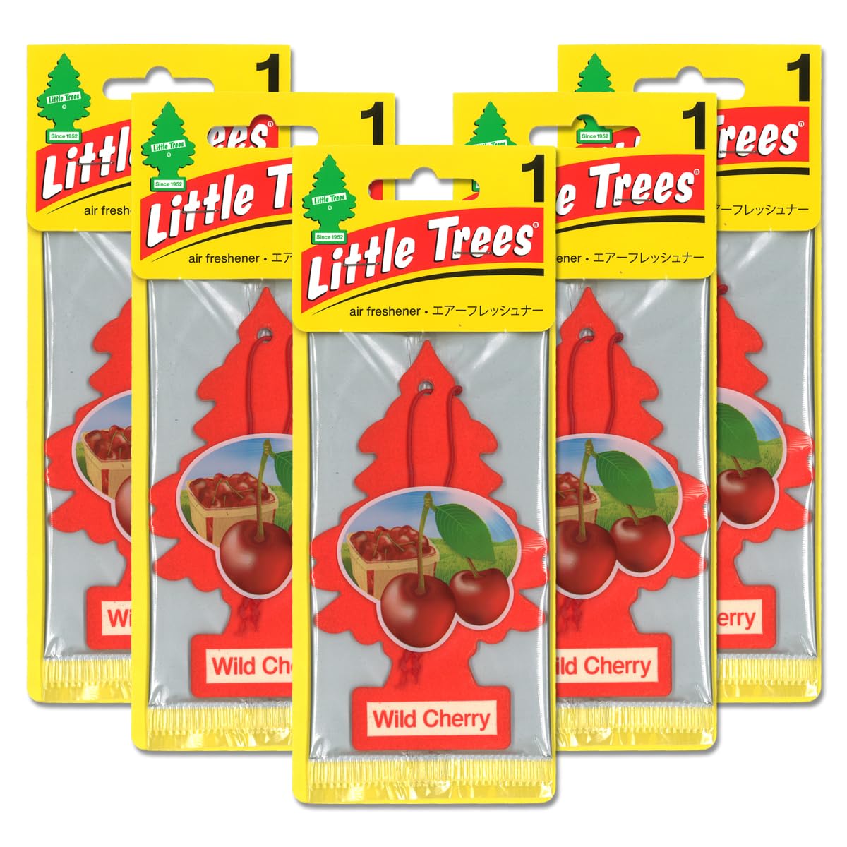 Little Tree Wild Cherry Set of 5 Little Trees Bayside красный