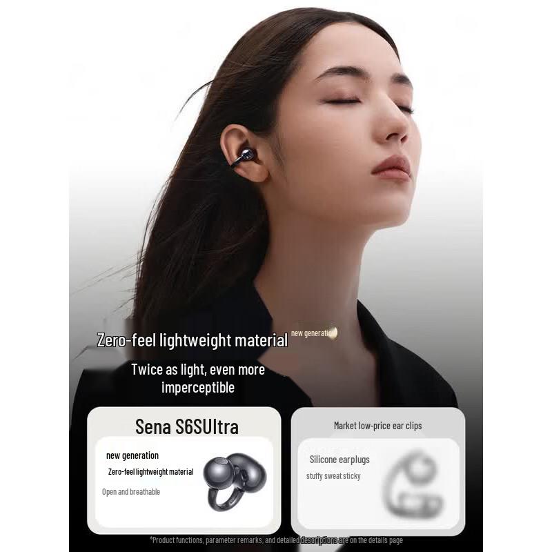 SANAG S6S Ultra Open-Ear Clip Bluetooth Sport Earphones