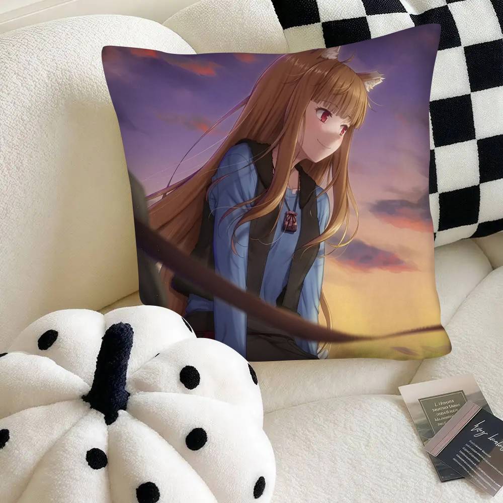 Spice And Wolf Anime Pillow Case Square Pillow Bedroom Sofa Leisure Comfort Cushion Car Home Decoration