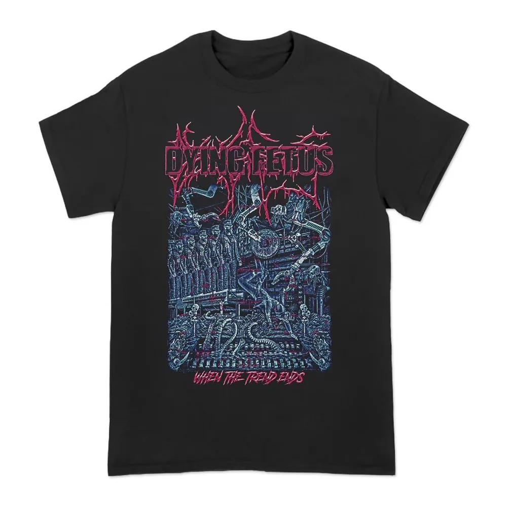 Unisex Short Sleeve Crew Neck Cotton T Shirt Dying Fetus When The Trend Ends L
