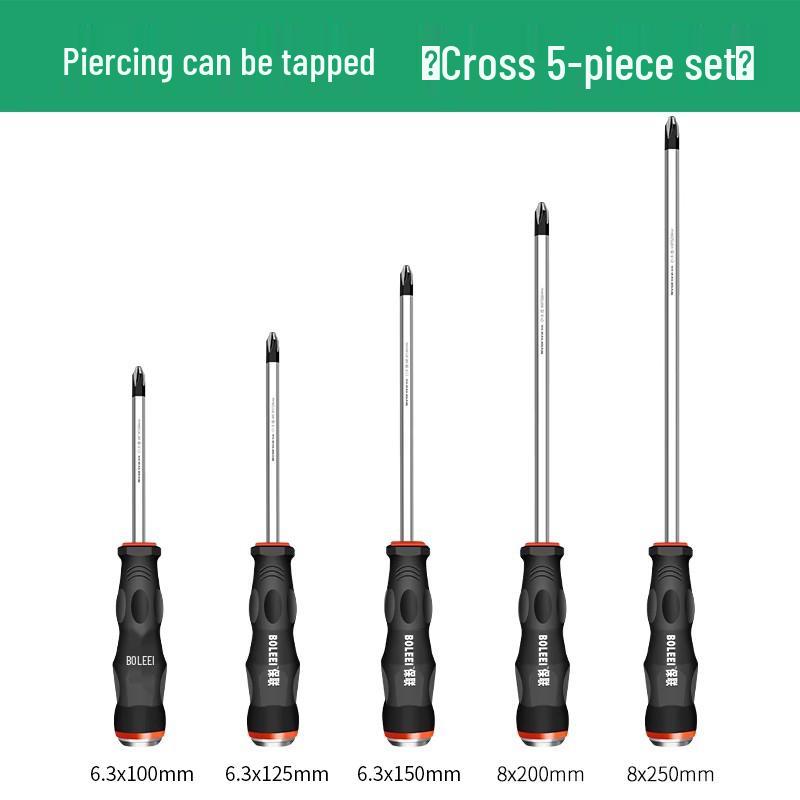 Multi-Function Screwdriver Tool Set: Cross-Head, Slotted, Torx, Flat-Head, Hammer-Compatible